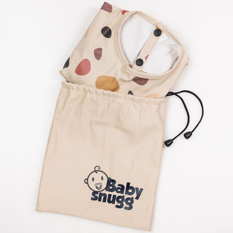 Jucarii, Copii si Bebe - Hrana si alaptare - Biberoane, suzete si accesorii hranire - Articole hranire bebelusi - Baveta impermeabila cu maneci lungi, BabySnugg, 6-36 luni, Mosaic - Infinity.ro