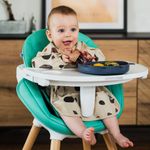 Jucarii, Copii si Bebe - Hrana si alaptare - Biberoane, suzete si accesorii hranire - Articole hranire bebelusi - Baveta impermeabila cu maneci lungi, BabySnugg, 6-36 luni, Mosaic - Infinity.ro