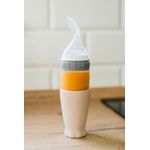 Jucarii, Copii si Bebe - Hrana si alaptare - Biberoane, suzete si accesorii hranire - Cani, pahare si accesorii bebe - Lingurita de silicon cu rezervor Babysnugg, Fara BPA, Portabila, Bej - Infinity.ro