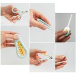 Jucarii, Copii si Bebe - Igiena si ingrijire - Accesorii ingrijire copii - Alte accesorii - Set ingrijire bebe, kit 6 in 1 Babysnugg, Portocaliu - contine foarfeca, unghiera, pila, penseta, termometru apa si betisor ureche cu luminita - Infinity.ro