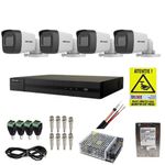 Casa si Gradina - Electrice - Smart Home - Camere de supraveghere - Kit complet supraveghere 5 MP Hikvision Turbo HD cu 4 camere IR 30 m, alimentator, cabluri, mufe, HDD 1 Tb - Infinity.ro