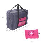 Sport si Outdoor - Articole de voiaj - Genti voiaj - Geanta pliabila pentru calatorii, atasabila la valiza, rezistent la apa, roz, 32L, Vivo EFG1220 - Infinity.ro