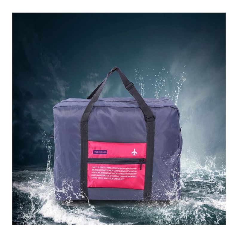 Sport si Outdoor - Articole de voiaj - Genti voiaj - Geanta pliabila pentru calatorii, atasabila la valiza, rezistent la apa, roz, 32L, Vivo EFG1220 - Infinity.ro