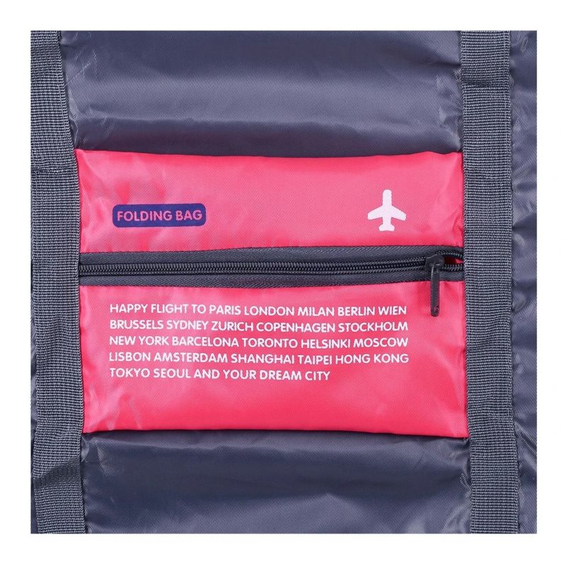 Sport si Outdoor - Articole de voiaj - Genti voiaj - Geanta pliabila pentru calatorii, atasabila la valiza, rezistent la apa, roz, 32L, Vivo EFG1220 - Infinity.ro