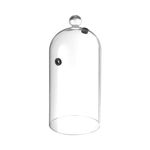 Casa si Gradina - Bucatarie si vesela - Vesela si tacamuri - Vesela pentru servire - Cloche din sticla cu gaura pentru furtun fum, Hendi, diametru diametru130x(H)282 mm - Infinity.ro