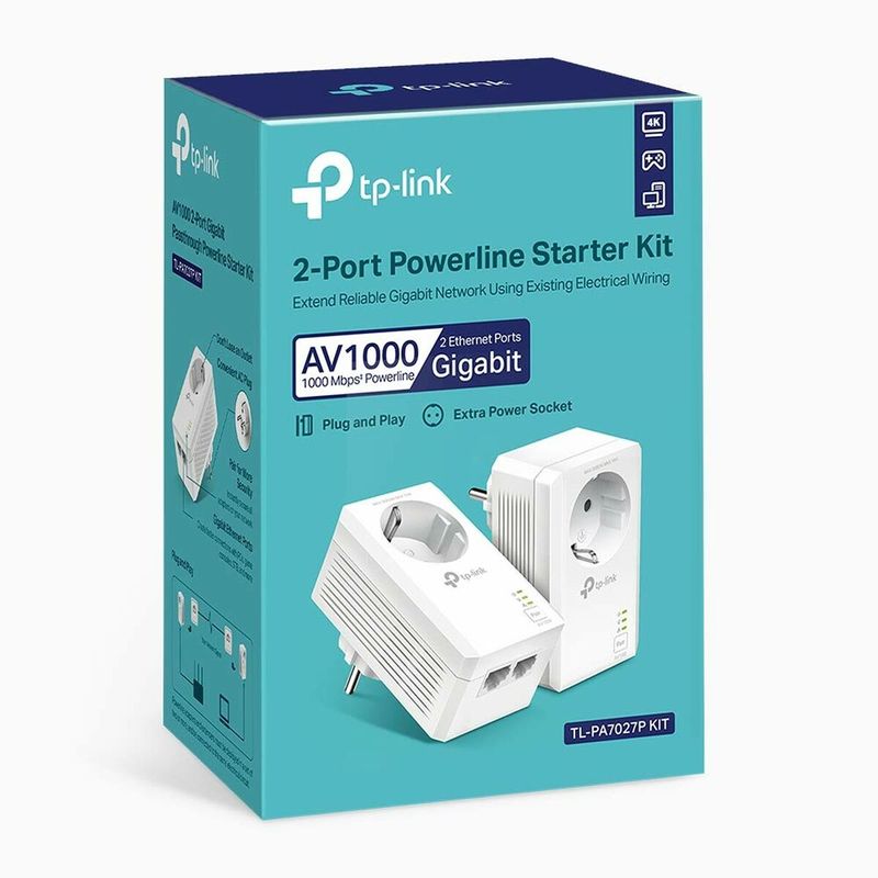 PC, gaming si accesorii - Retelistica - Routere - Powerline TP-Link T PA7027P KIT - Infinity.ro
