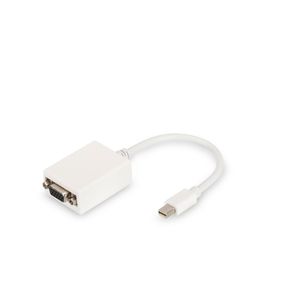 Adaptor DisplayPort la VGA Digitus by Assmann DB-340407-001-W Alb Negru 15 cm
