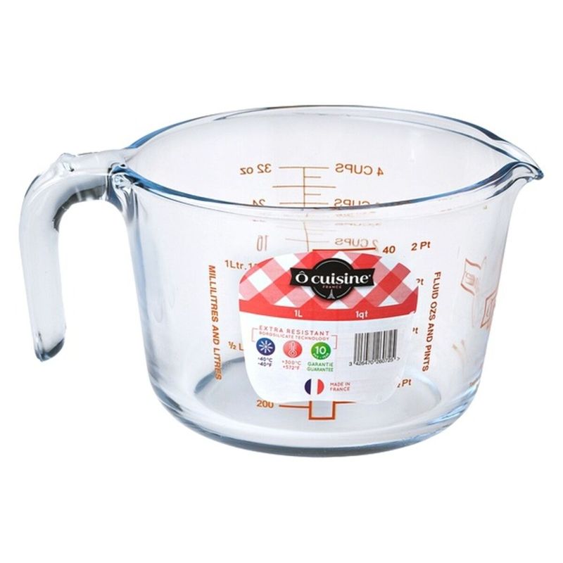 Casa si Gradina - Bucatarie si vesela - Ustensile bucatarie - Ustensile de masurat de bucatarie - Ulcior gradat Ô Cuisine Transparent Sticla,  0,25 L - Infinity.ro