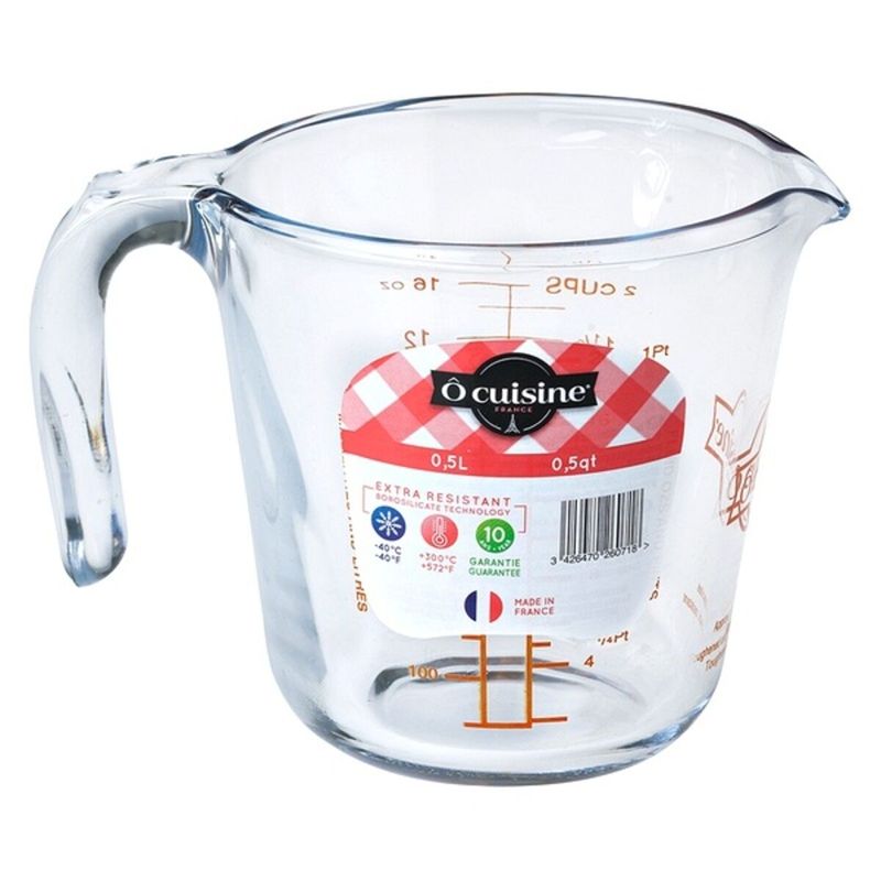 Casa si Gradina - Bucatarie si vesela - Ustensile bucatarie - Ustensile de masurat de bucatarie - Ulcior gradat Ô Cuisine Transparent Sticla,  0,25 L - Infinity.ro