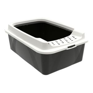 Litiera pentru pisici Rotho My Pet Bonnie Eco Alb/Negru 57,2 x 39,3 x 20,9 cm