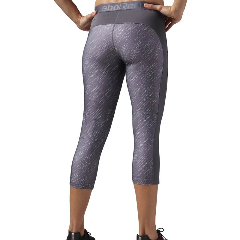 Sport si Outdoor - Echipament Sportiv - Imbracaminte sport - Pantaloni sport - Pantaloni Reebok Workout Ready Printed Capri 3/4 pentru femei, XS - Infinity.ro