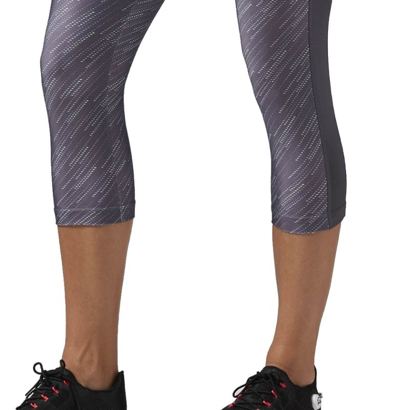 Sport si Outdoor - Echipament Sportiv - Imbracaminte sport - Pantaloni sport - Pantaloni Reebok Workout Ready Printed Capri 3/4 pentru femei, XS - Infinity.ro