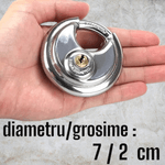 Casa si Gradina - Constructii - Feronerie si accesorii - Lacate - Lacat cu discuri din otel inoxidabil, pachet de 2 chei, uz intern/extern, protectie conditii extreme de utilizare - Infinity.ro