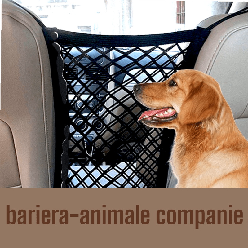 Petshop - Accesorii petshop - Alte accesorii petshop - Organizator auto, plasa flexibila, 2 compartimente, utilizabil ca geanta depozitare sau bariera animale companie - Infinity.ro
