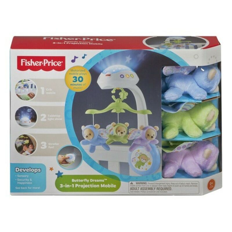 Casa si Gradina - Decoratiuni - Obiecte decorative - Decoratiuni camera copilului - Mobil Proiector Fisher Price Alb Multicolor Plastic - Infinity.ro