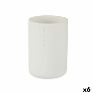 Suport pentru periute de dinti Berilo B5456BC-2 - 450 Alb Rasina 7,8 x 10,5 x 7,8 cm (6 Unitati)