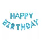 Casa si Gradina - Decoratiuni - Decoratiuni petrecere - Accesorii pentru petrecere - Set baloane folie flippy, happy birthday, 40 cm, baby blue - Infinity.ro