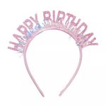 Casa si Gradina - Decoratiuni - Decoratiuni petrecere - Accesorii pentru petrecere - Coronita decorativa pentru petreceri, flippy, tema aniversare, model happy birthday, marime universala, rose - Infinity.ro