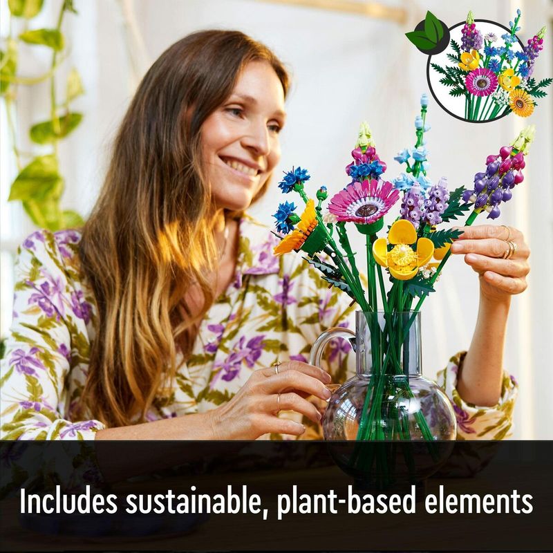 Jucarii, Copii si Bebe - Jucarii si jocuri - Seturi de constructie si cuburi - Seturi de constructie - Set de Constructie Lego Icons 10313 Bouquet of wild flowers 939 Piese - Infinity.ro