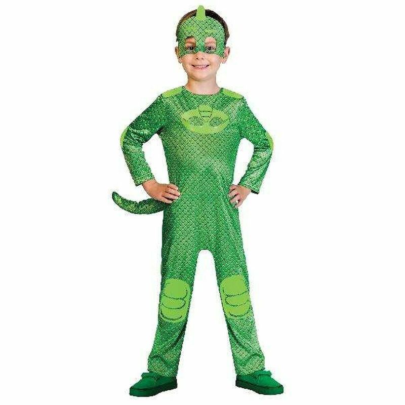 Jucarii, Copii si Bebe - Jucarii si jocuri - Jucarii de rol - Masti si costume copii - Costum Deghizare pentru Copii PJ Masks Gekko  3 Piese,  7-8 Ani - Infinity.ro
