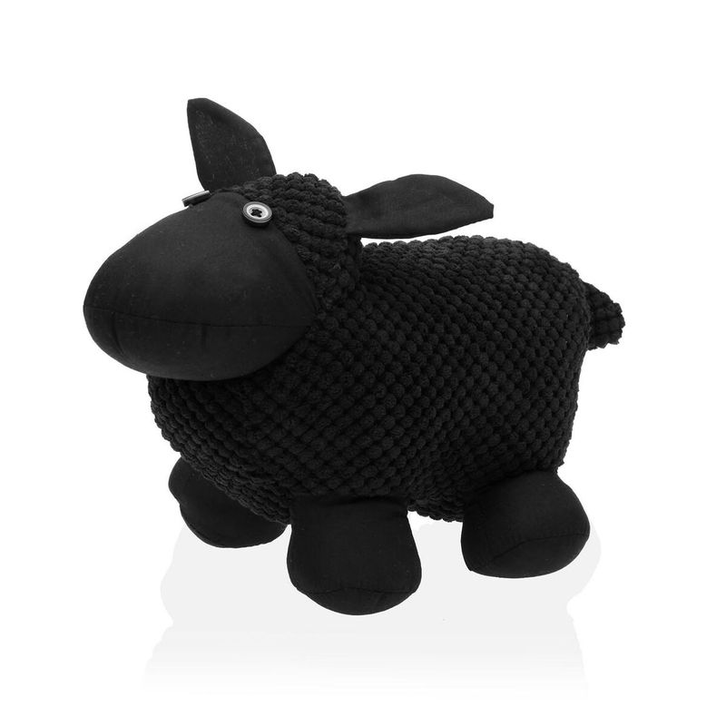 Casa si Gradina/Constructii/Usi interior, exterior si garaj/Accesorii usi - Opritor de usa Versa Negru Oaie Textila 12 x 17 x 27 cm - Infinity.ro