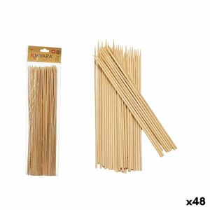 Set de frigarui pentru gratar Bambus 0,3 x 30 x 0,3 cm (48 Unitati)