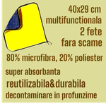 Market - Curatenie si intretinere casa - Produse bucatarie - Lavete si bureti - Set 3 lavete microfibra, 40x29 cm, multifunctionala, 2 fete, fara scame, non abraziva, super absorbanta - Infinity.ro