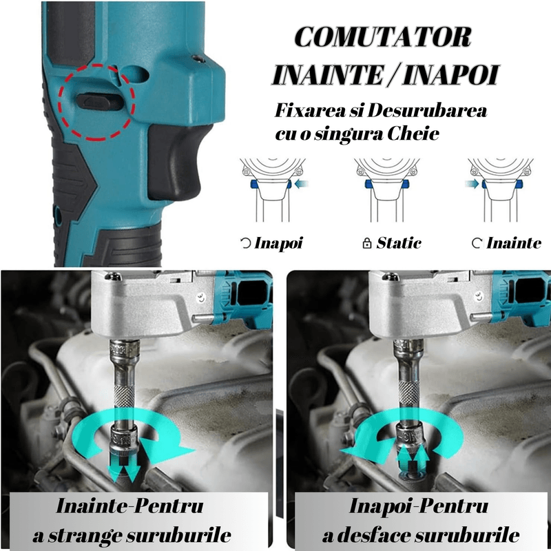 Auto si Moto - Reparatii si depanare - Scule auto - Scule si truse auto - Cheie de Impact cu Clichet 1/2 si Unghi Drept, 500 Nm, ABY PRODUCTS, pentru Reparatii Auto/Camion - Infinity.ro