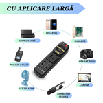 Auto si Moto - Piese auto si accesorii - Interior auto - Accesorii interior - Invertor auto de tensiune, 200W, 4 porturi USB, negru, 205x55x55mm - Infinity.ro