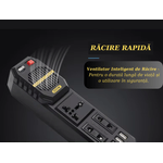 Auto si Moto - Piese auto si accesorii - Interior auto - Accesorii interior - Invertor auto de tensiune, 200W, 4 porturi USB, negru, 205x55x55mm - Infinity.ro