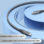 Laptop, Telefoane si Tablete - Telefoane mobile si accesorii - Accesorii Telefoane - Alte accesorii telefoane - Cablu date USB cu Incarcare Rapida, ABY PRODUCTS®, USB-C la USB-C, 8K@60Hz, Transfer Date 40Gbps, Super Fast Charger - Infinity.ro
