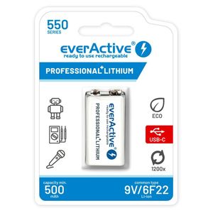 Baterii Reincarcabile EverActive EVHR22-550C 9 V