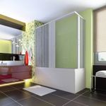 Casa si Gradina - Sanitare - Cazi si cabine de dus - Cazi baie - Cabina cada Galassia 170, usi armonice, material Pvc, 170x80 cm - Infinity.ro