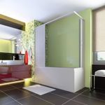 Casa si Gradina - Sanitare - Cazi si cabine de dus - Cazi baie - Cabina cada Galassia 170, usi armonice, material Pvc, 170x80 cm - Infinity.ro