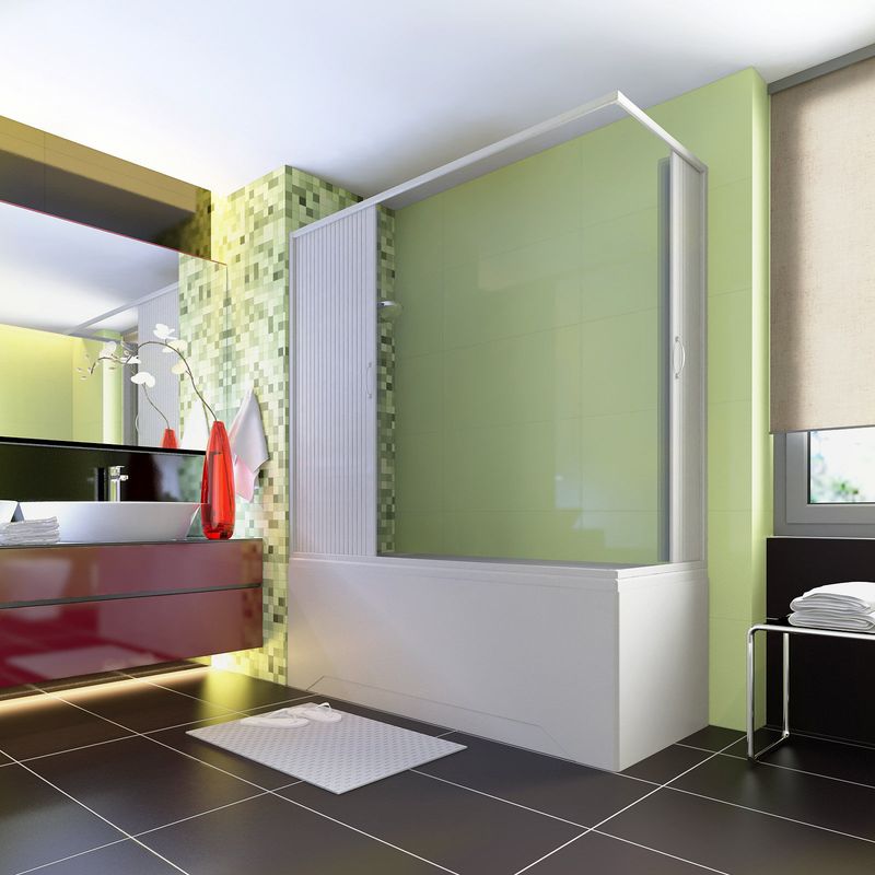 Casa si Gradina - Sanitare - Cazi si cabine de dus - Cazi baie - Cabina cada Galassia 170, usi armonice, material Pvc, 170x80 cm - Infinity.ro