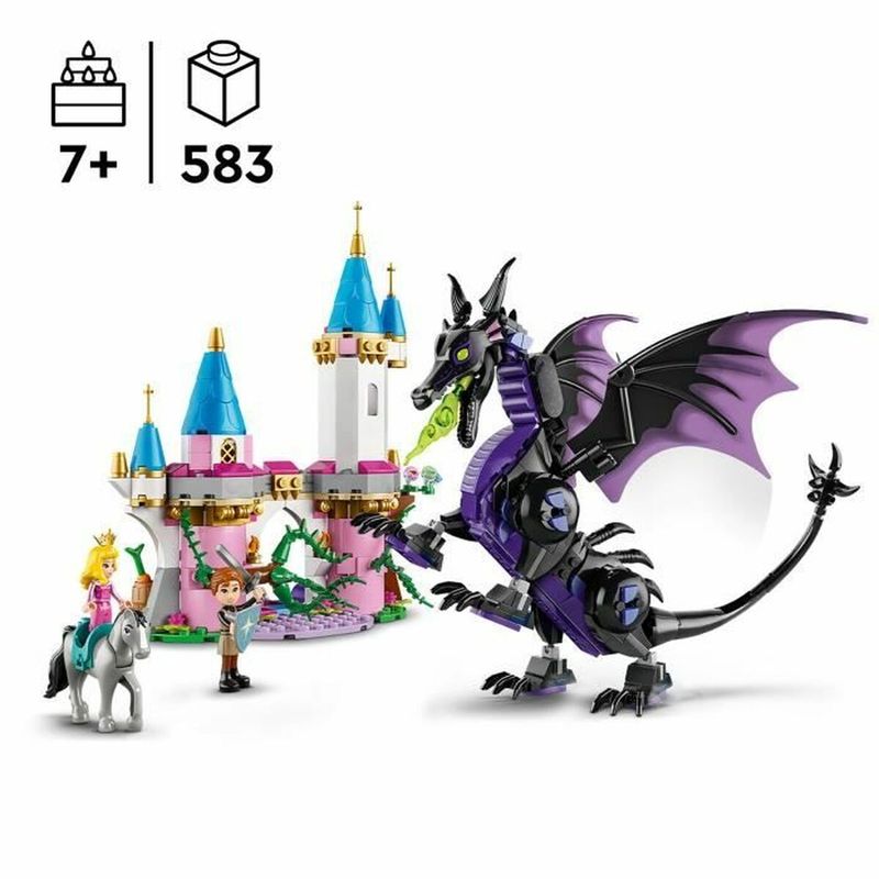 Jucarii, Copii si Bebe - Jucarii si jocuri - Seturi de constructie si cuburi - Seturi de constructie - Set de Constructie Lego Disney Princess 43240 Maleficent as a dragon Multicolor 583 Piese - Infinity.ro