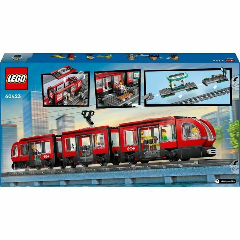 Jucarii, Copii si Bebe - Jucarii si jocuri - Seturi de constructie si cuburi - Seturi de constructie - Set de Constructie Lego 60423 Downtown Tram and Station Multicolor - Infinity.ro