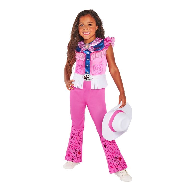 Jucarii, Copii si Bebe - Jucarii si jocuri - Jucarii de rol - Masti si costume copii - Costum Barbie Cowgirl pentru fete, 7-8 ani 122-128 cm - Infinity.ro