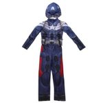 Jucarii, Copii si Bebe - Jucarii si jocuri - Jucarii de rol - Masti si costume copii - Costum Captain America KidMania® cu muschi pentru baieti, 5-7 ani 110-120 cm - Infinity.ro