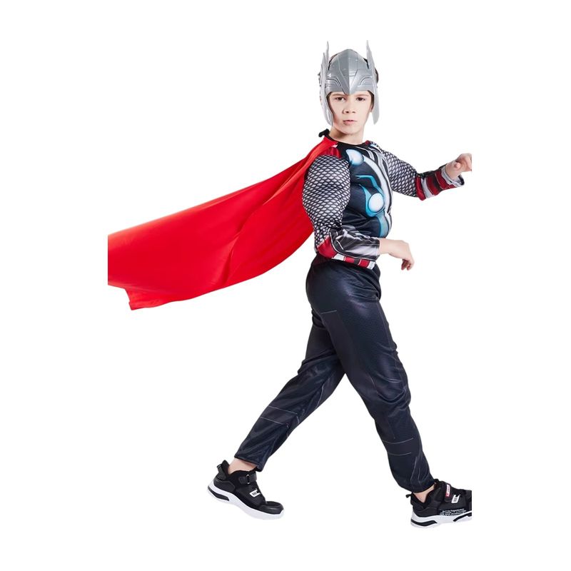 Jucarii, Copii si Bebe - Jucarii si jocuri - Jucarii de rol - Masti si costume copii - Costum Thor KidMania® cu muschi pentru baieti, 5-7 ani 110-120 cm - Infinity.ro