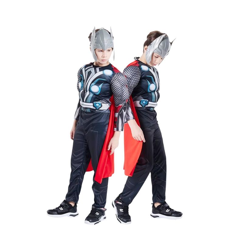 Jucarii, Copii si Bebe - Jucarii si jocuri - Jucarii de rol - Masti si costume copii - Costum Thor KidMania® cu muschi pentru baieti, 5-7 ani 110-120 cm - Infinity.ro