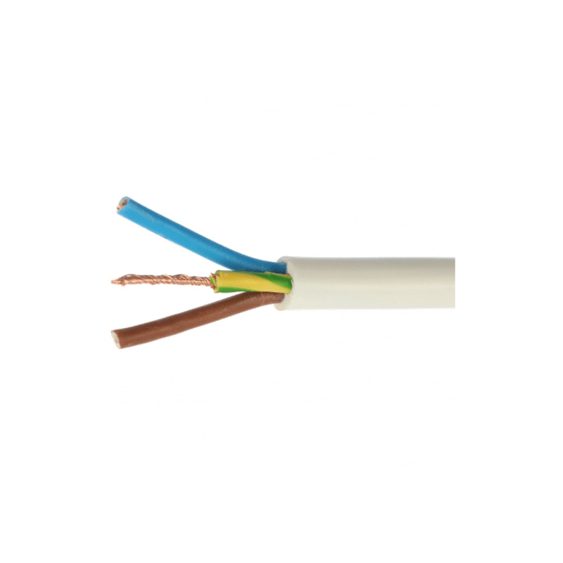 Casa si Gradina - Electrice - Cabluri electrice si conductori - Cablu electric flexibil,Antifoc, Romcablu,MYYM,3 x 2.5, manta PVC, colac 100 m, Alb - Infinity.ro