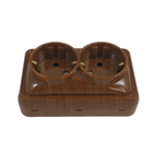 Casa si Gradina - Electrice - Prize - Priza Dubla Mini Mahon PT.Culoare maro - Infinity.ro