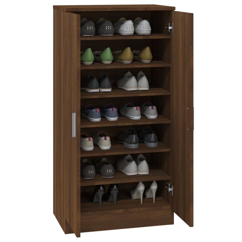 Casa si Gradina - Mobilier - Organizare si depozitare - Organizator incaltaminte - Pantofar, stejar maro, 55x35x108 cm, lemn prelucrat - Infinity.ro