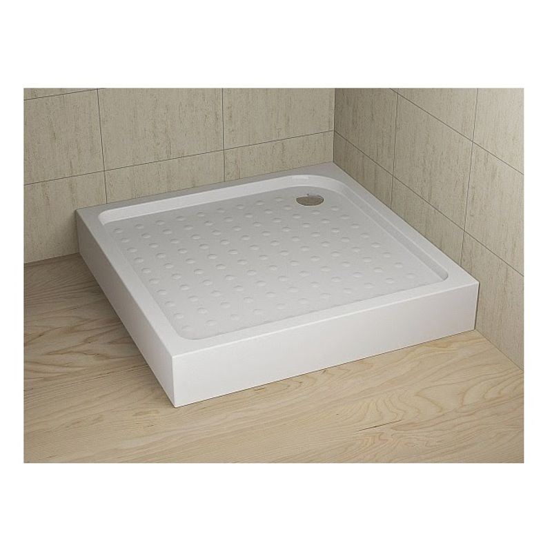 Casa si Gradina - Sanitare - Cazi si cabine de dus - Cadite dus - Cadita de dus,Tempo Line,patrata,80 X 80 cm,Acril,Amprenta antiderapanta - Infinity.ro