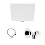 Casa si Gradina - Sanitare - Obiecte sanitare - Vase de toaleta - Rezervor WC Beta Export 9 l, cu montaj la semiinaltime, Alb,robinet coltar 1/2 x 1/2 si racord alimentare apa 1/2 x 3/8 - Infinity.ro