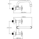 Casa si Gradina - Sanitare - Lavoar baie si accesorii - Baterii sanitare - Baterie lavoar perete, Retro,Antichizata ,CasaBlanca Epoque,Alama,Cartus ceramic - Infinity.ro