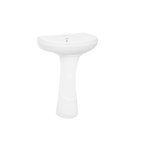 Casa si Gradina - Sanitare - Lavoar baie si accesorii - Lavoare si piedestale - Lavoar din ceramica cu piedestal, culoare alb,ceramica sanitara 55 x 35 x 80 cm - Infinity.ro