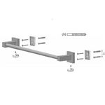 Casa si Gradina - Sanitare - Suporturi si accesorii baie - Suporturi baie - Suport Prosop, Tempo Line, suspendat,bara, cromat, foarte rezistent,60 cm - Infinity.ro