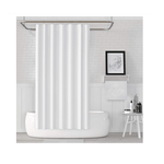 Casa si Gradina - Sanitare - Suporturi si accesorii baie - Suporturi baie - Set bara din otel, 2 bucati, pe colt 90 x 90 cm,cu perdea dus 180X180 cm, Alb - Infinity.ro